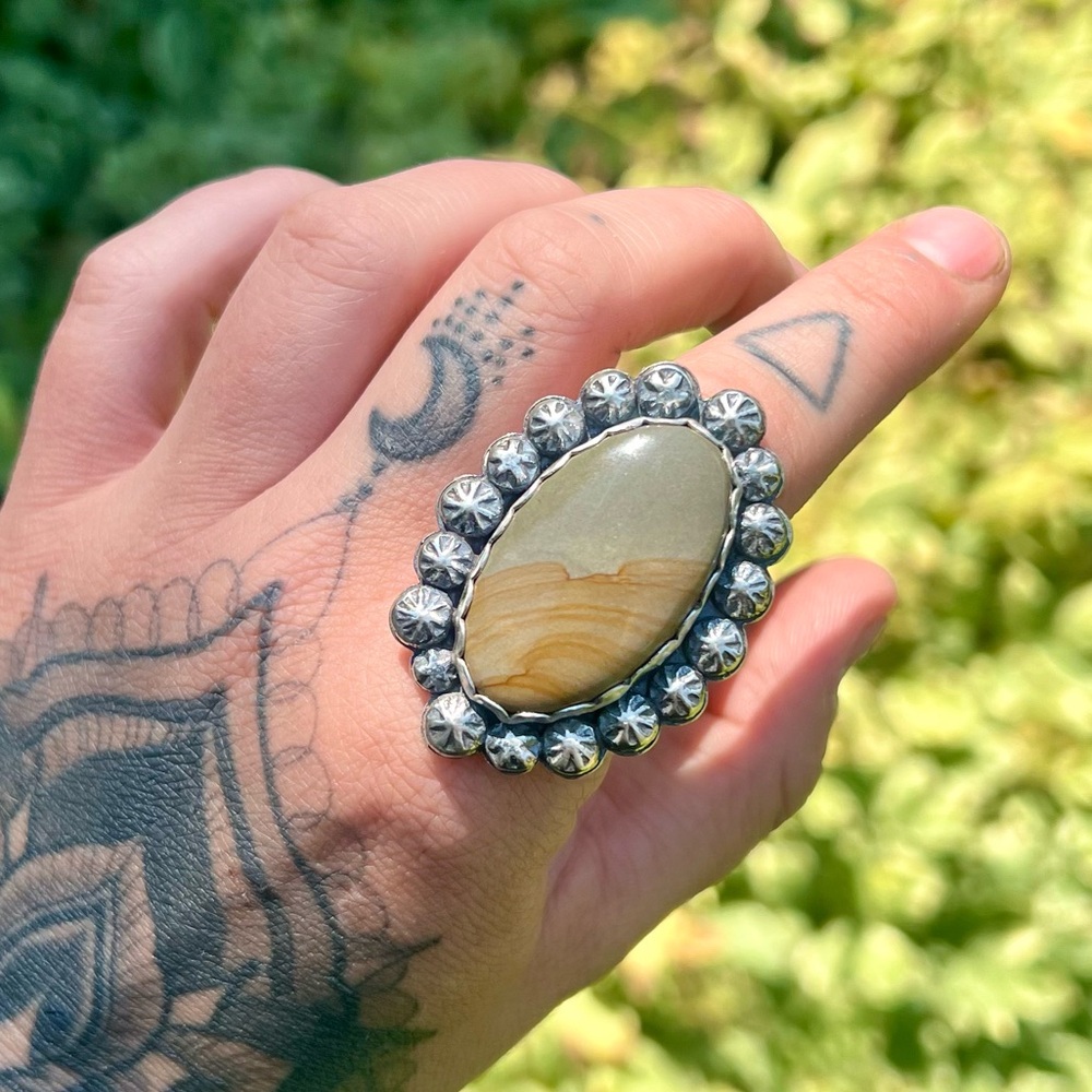 Picture Jasper Statement Ring - image 4